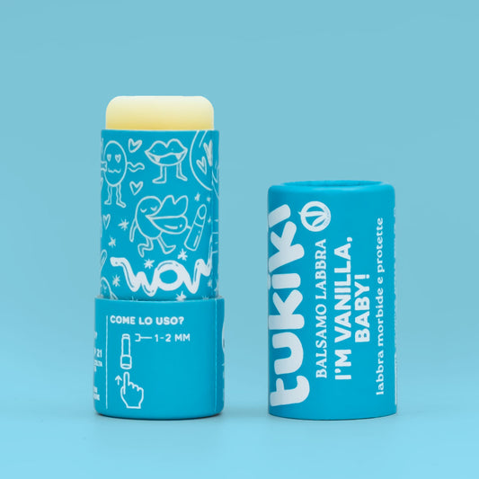 Balsamo labbra alla vaniglia vegan e plastic free