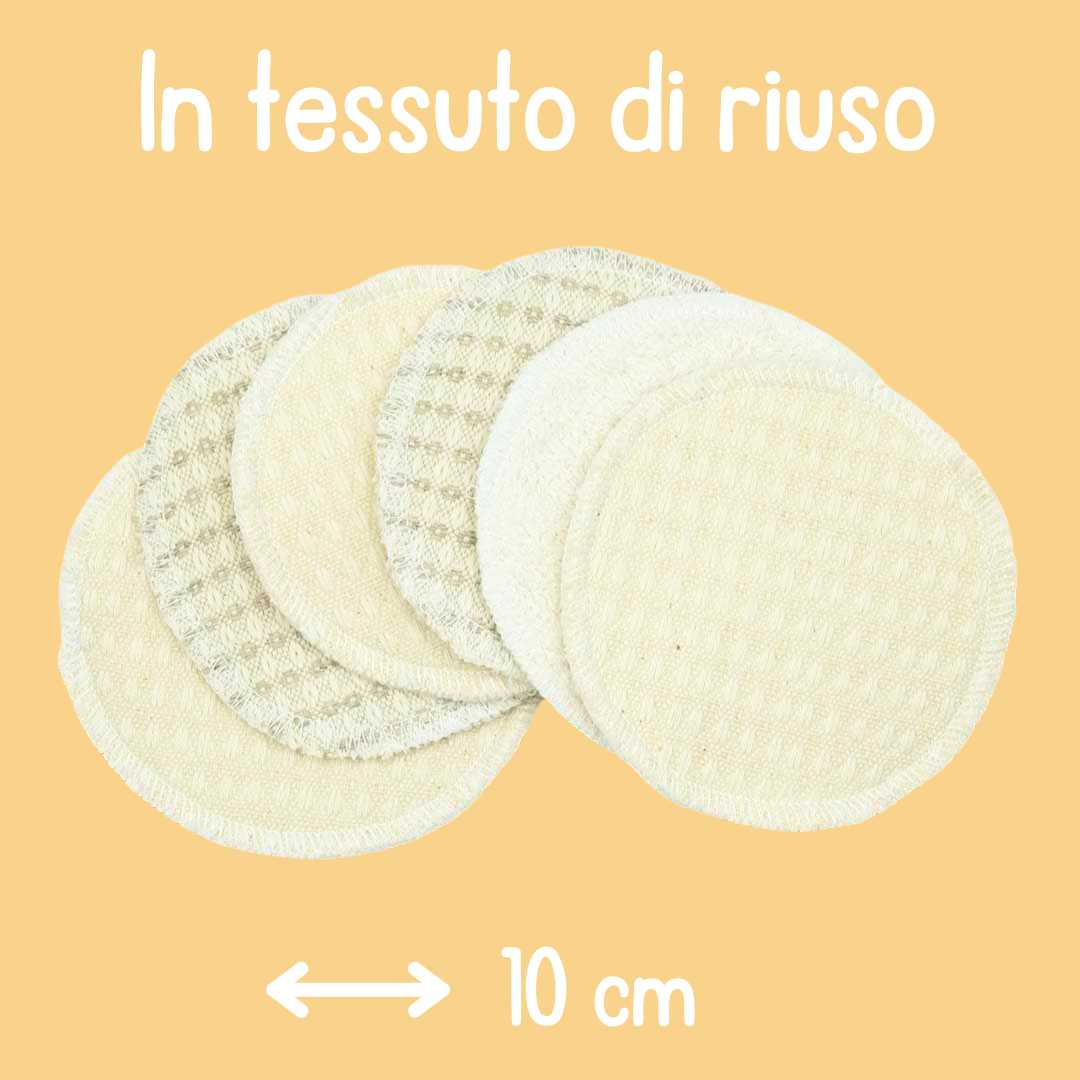 Dischetti struccanti lavabili in tessuto di riuso