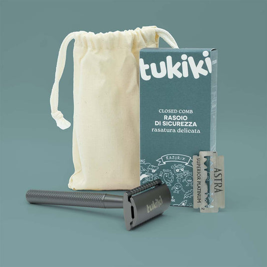 rasoio di sicurezza nero per rasatura delicata