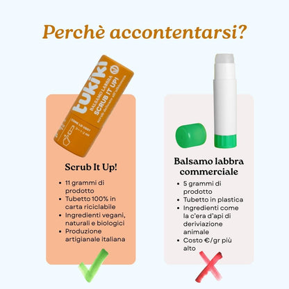 Confronto tra scrub labbra artigianali e commerciali